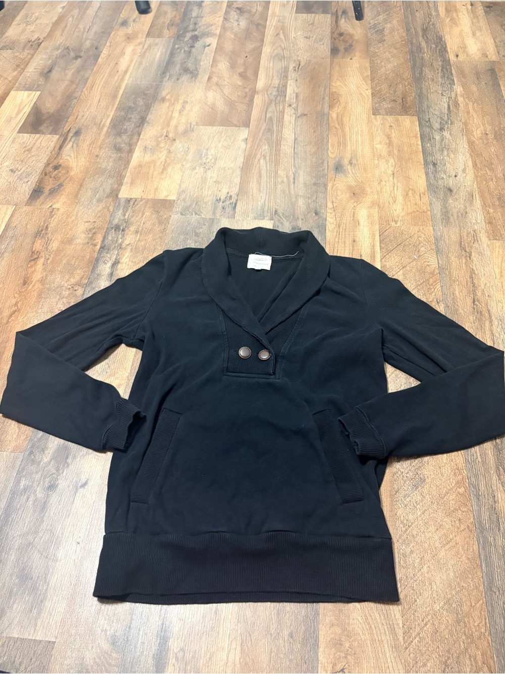 Banana Republic Black Shawl Collar Pullover Sweater Small Cozy Casual Top